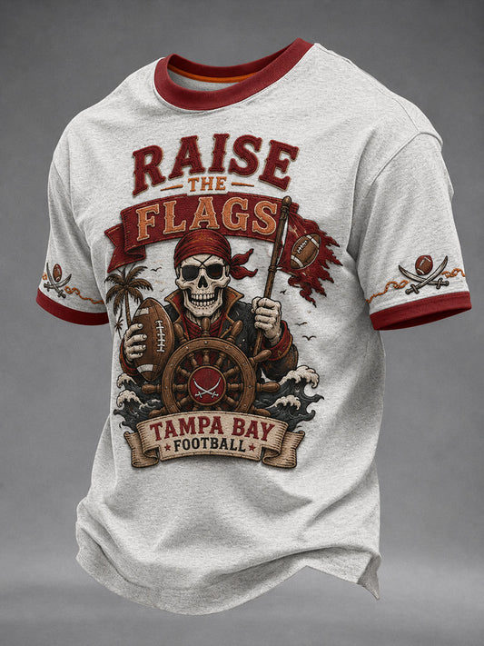 Men's Raise The Flags Football Short Sleeves T-shirt