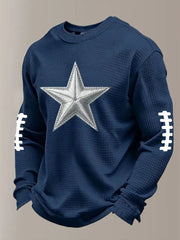 Men's Football Waffle Long Sleeve T-Shirt