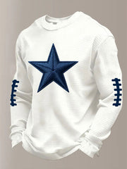 Men's Football Waffle Long Sleeve T-Shirt
