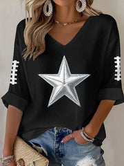 Women's Football Waffle T-shirt