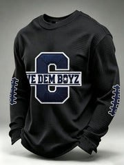 Men's Football Waffle Long Sleeve T-Shirt
