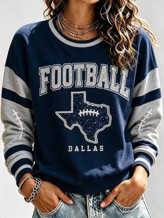 Women's Football Gameday Gift For Football Fans Casual Sweatshirt