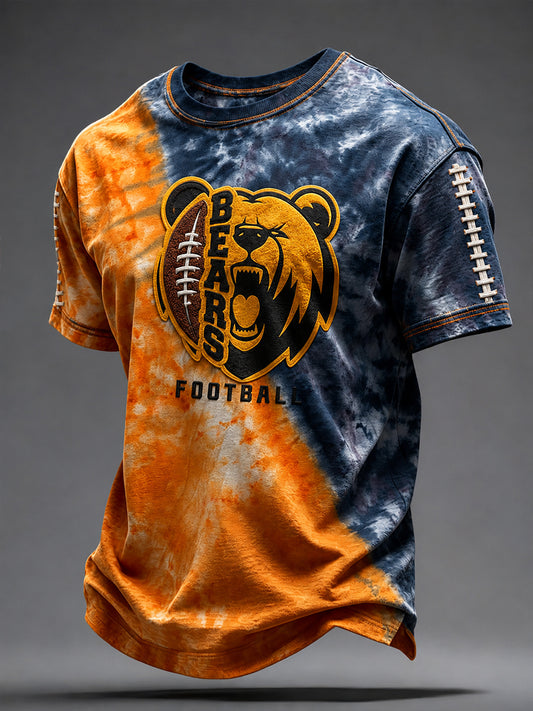 Men's Chicago Football Lover Art Printed T-shirt