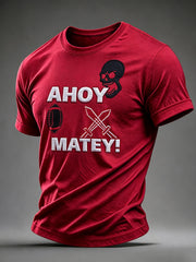 Men's Football Fan Print Short Sleeves T-shirt