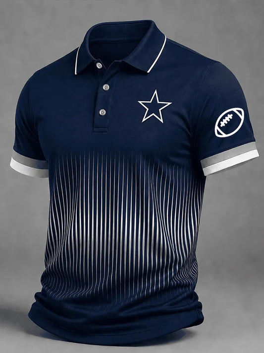 Men's Football Gameday Gift For Football Fans Casual Polo