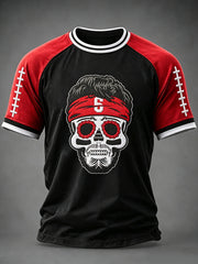 Men's Football Fan Print Short Sleeve T-shirt