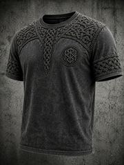 Men's Retro Viking Valknut  short sleeves t-shirt