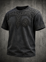 Men's Retro Viking Valknut  short sleeves t-shirt