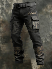 Men's Viking-style Valhalla With Plush Warm Zipped Hooded Jacket