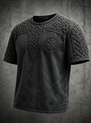 Men's Retro Viking Valknut  short sleeves t-shirt
