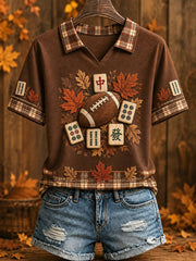 Women's Autumn Rugby Mahjong Tops