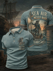 Men's "SEA AIR MESSY HAIR ABSOLUTELY ZERO CARES" Tops