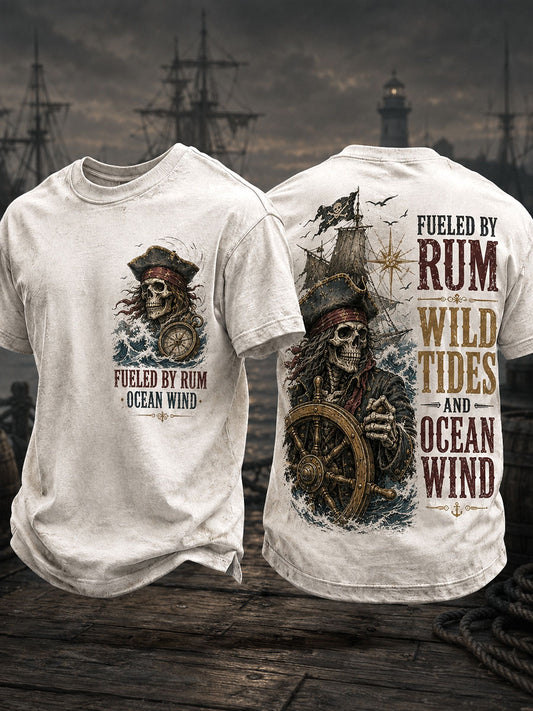 MEN'S "FUELED BY RUM WILD TIDES AND OCEAN WIND" TOPS