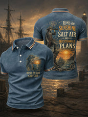 Men's "RUNS ON SUNSHINE SALT AIR AND QUESTIONABLE PLANS" Tops