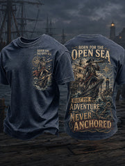 Men's "BORN FOR THE OPEN SEA BUILT FOR ADVENTURE NEVER ANCHORED" tops