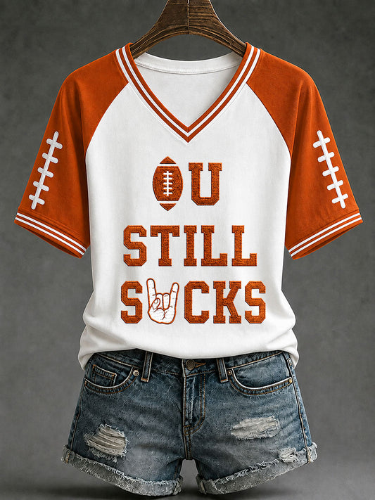 Women's Game Day Football Printed Casual T-Shirt