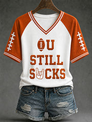 Women's Game Day Football Printed Casual T-Shirt
