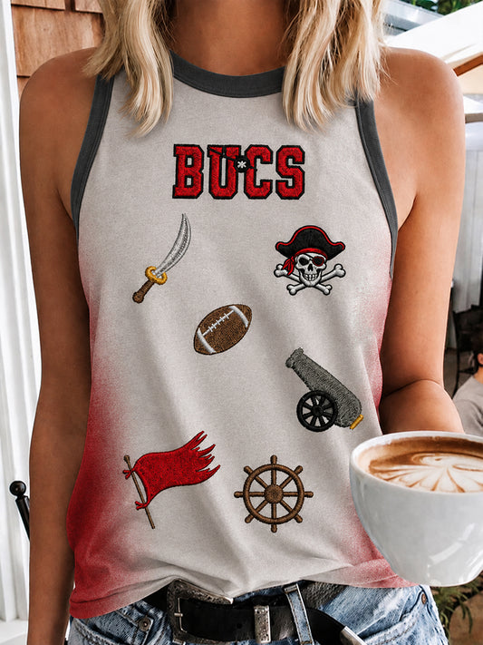 Women's Football Fan Print Vest Top