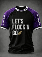 Men's Football Fan Print Short Sleeve T-shirt