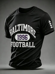 Men's Football Fan Print Short Sleeve T-shirt