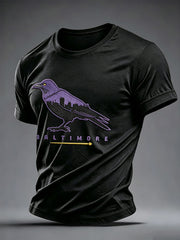 Men's Football Fan Print Short Sleeve T-shirt