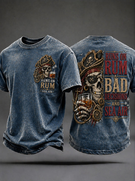 Men's 'Runs On Rum, Bad Decisions, And Sea Air' T-Shirts