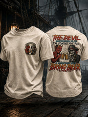 Men's "The Devil Whispered To Me I'm Coming For You I Whispered Back Bring Beer" T-Shirts