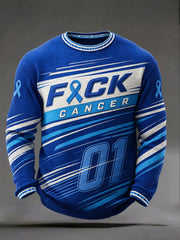 Men's "fuck cancer" prostate cancer awareness waffle shirts