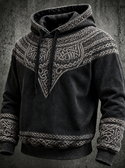 Men's Oversized Drop-Shoulder Hoodie with Pockets