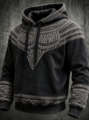 Men's Oversized Drop-Shoulder Hoodie with Pockets