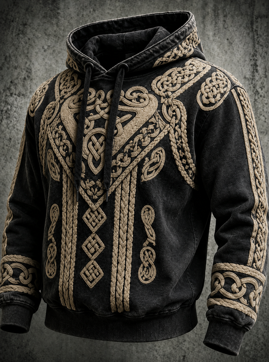 Men's Retro Viking Oversized Hoodie
