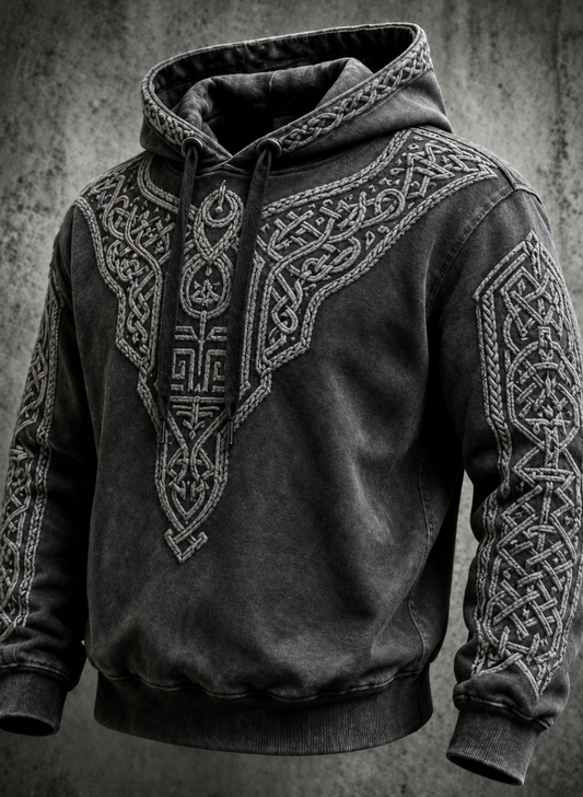 Men's Oversized Drop-Shoulder Hoodie with Pockets