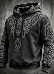 Men's Oversized Drop-Shoulder Hoodie with Pockets