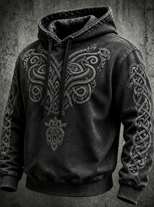 Men's Retro Viking Oversized Hoodie
