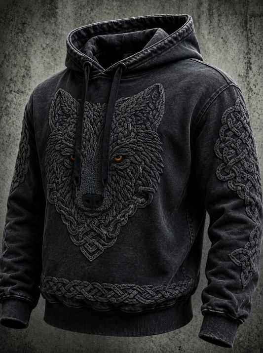 Men's Retro Viking Oversized Hoodie