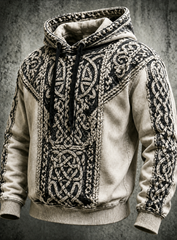 Men's Oversized Drop-Shoulder Hoodie with Pockets