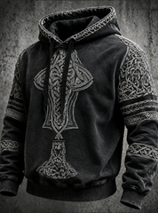 Men's Retro Viking Oversized Hoodie