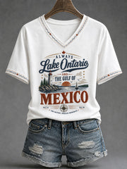 Women’s Lake Ontario Printed Casual T-Shirt