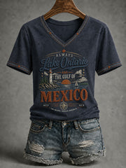 Women’s Lake Ontario Printed Casual T-Shirt