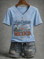 Women’s Lake Ontario Printed Casual T-Shirt