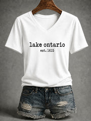Women’s Lake Ontario Printed Casual T-Shirt