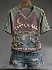 Women's "Lake Ontario. Now and Always" V-neck T-shirts