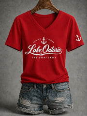 Women’s Lake Ontario Printed Casual T-Shirt