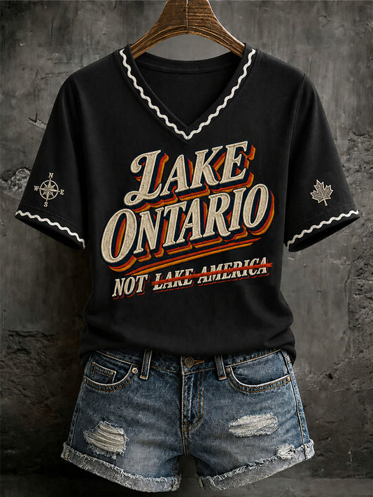 Women's Lake Ontario Not Lake America T-shirt