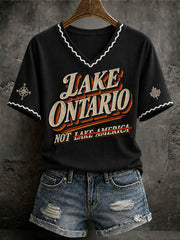 Women's Lake Ontario Not Lake America T-shirt