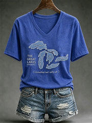 Women's The Great Lakes Unsalted But Salty Af Short-sleeved T-shirt