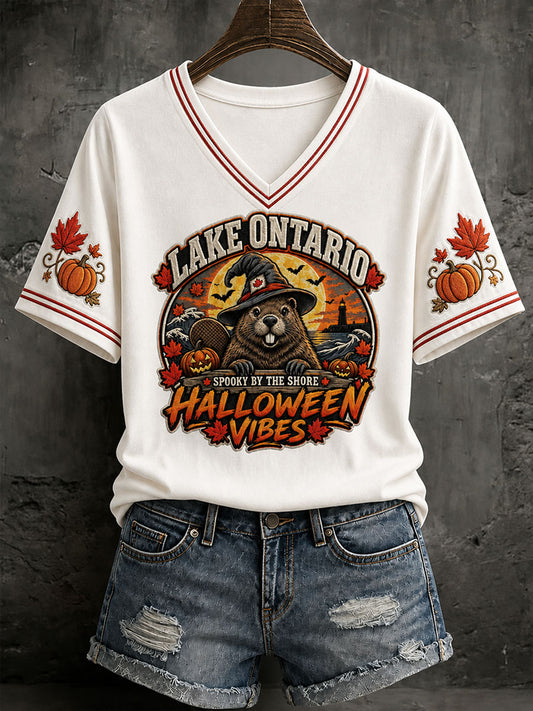 Women's Ontario Halloween Fun Casual T-shirt