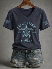 Women’s Lake Ontario Printed Casual T-Shirt
