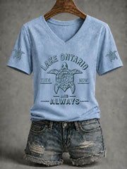 Women’s Lake Ontario Printed Casual T-Shirt