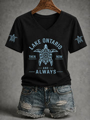 Women’s Lake Ontario Printed Casual T-Shirt